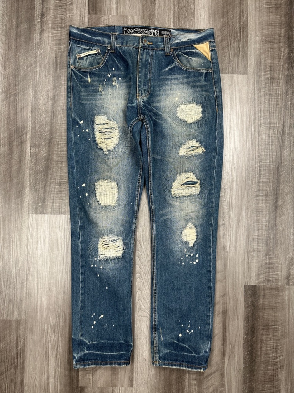 Heritage America 1776 Denim Distillery Distressed Jeans - 36x33